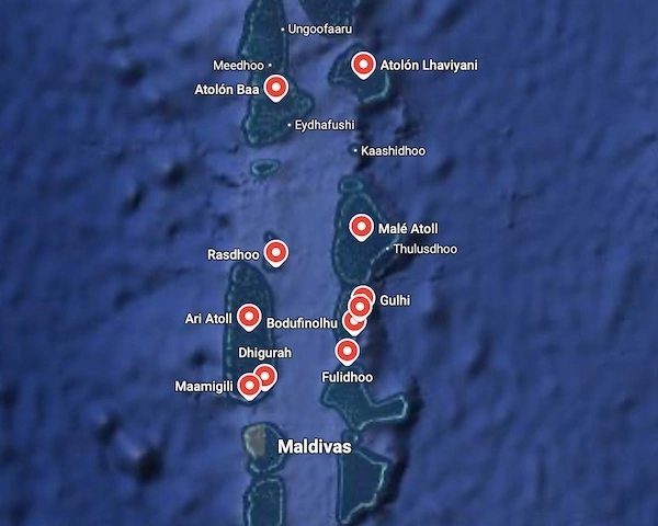 mapa islas maldivas
