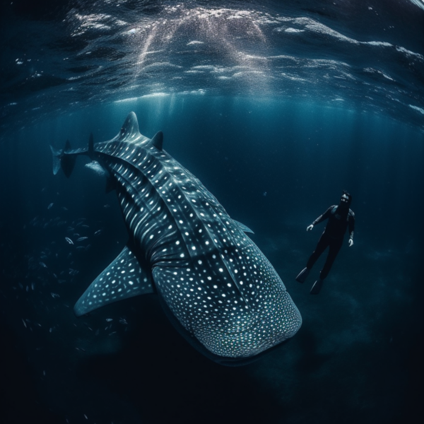 Nadar con el tiburón ballena